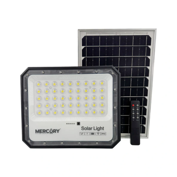 Reflector Solar LED 100w IP65 Luz Blanca Control Remoto