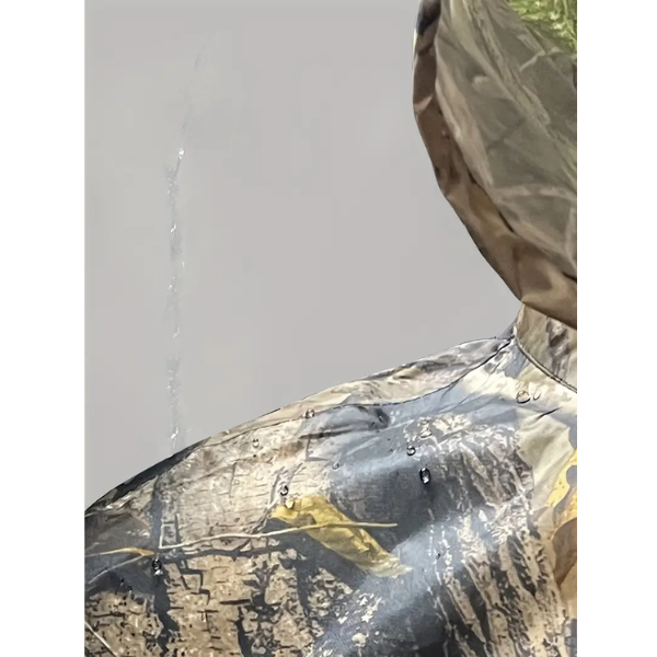 Impermeable Largo Chubasquero con Capucha Camuflado