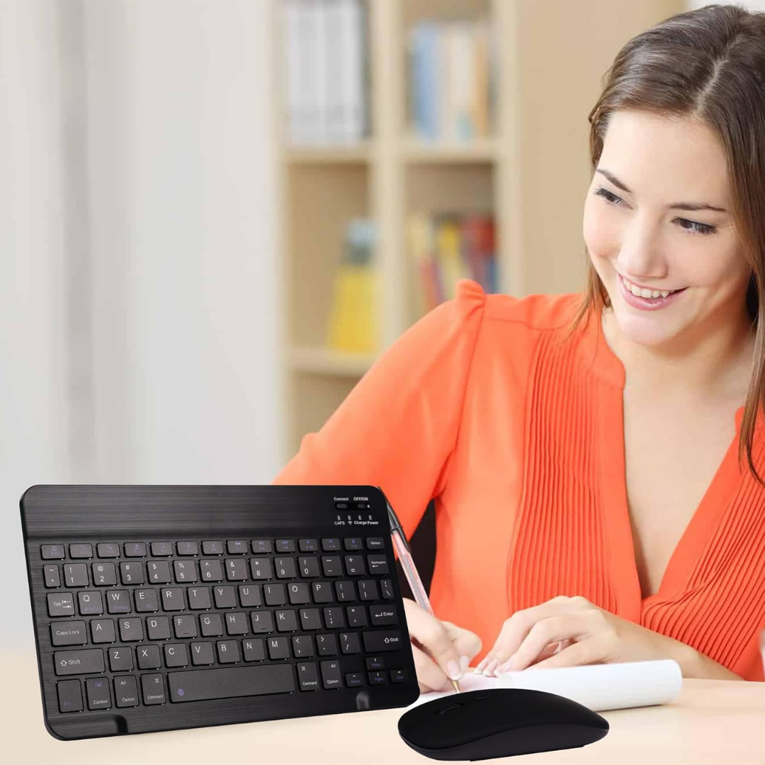 Combo Teclado y Mouse Inalámbrico Bluetooth para Tablet