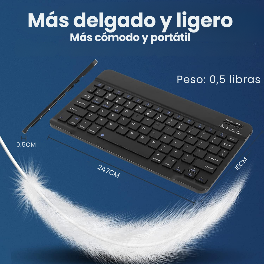 Combo Teclado y Mouse Inalámbrico Bluetooth para Tablet