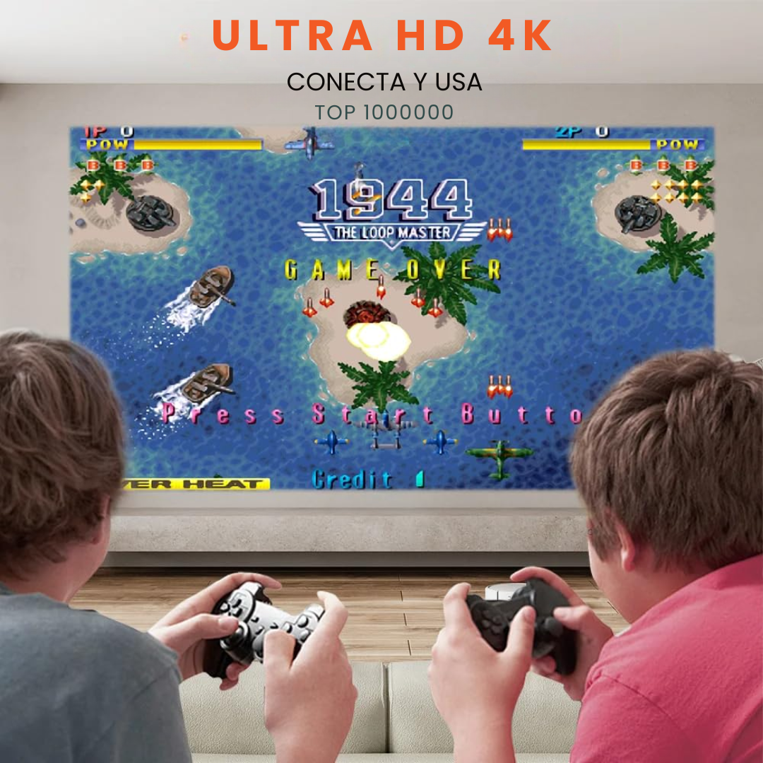 Proyector Portátil con Consola de Juegos y Controles