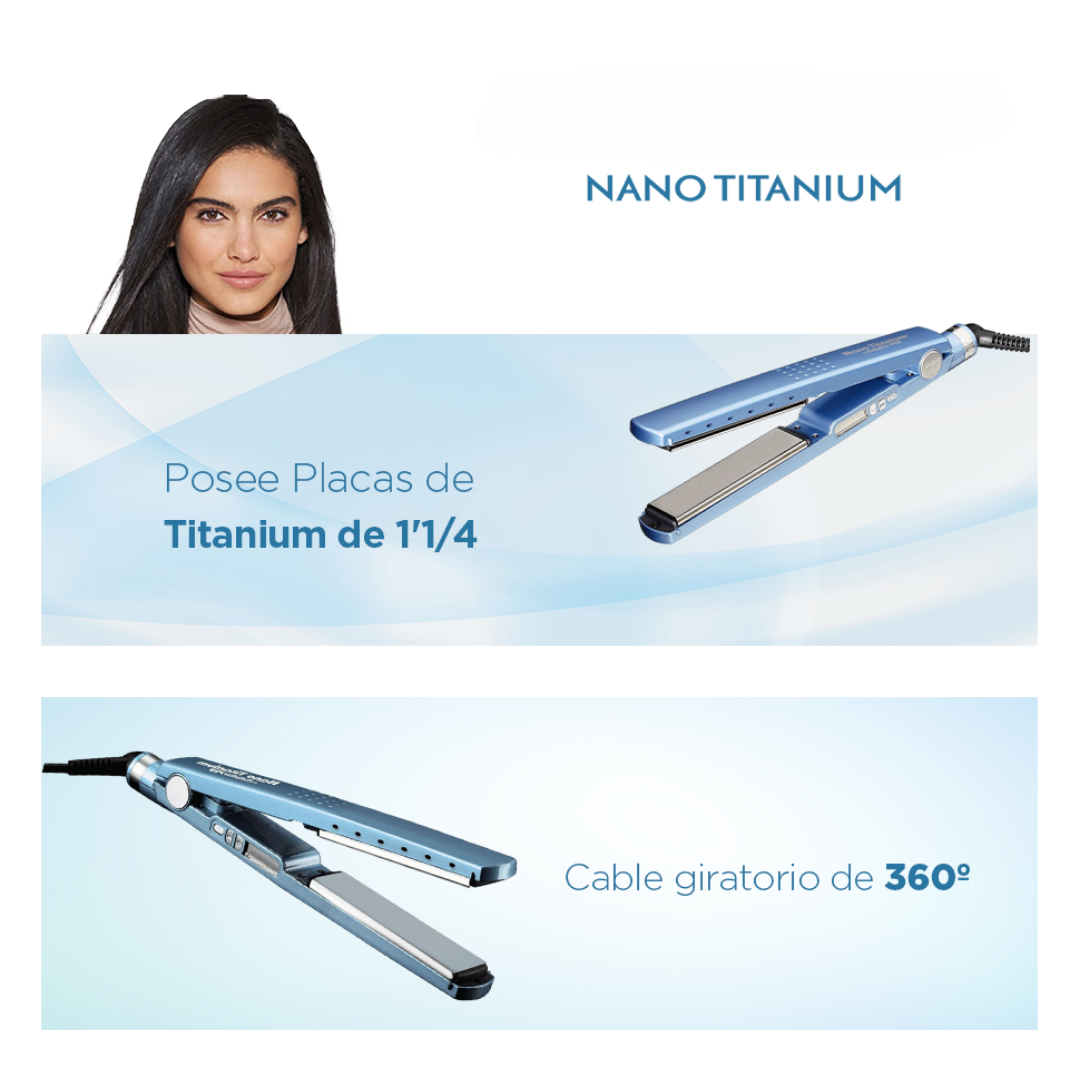 Plancha Alisadora de Cabello 450°F Nano Titanium