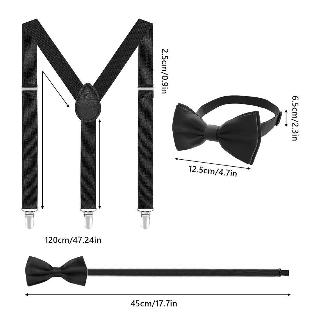 Tirantes Cargaderas Para Pantalón + Corbatín Ropa Fiesta
