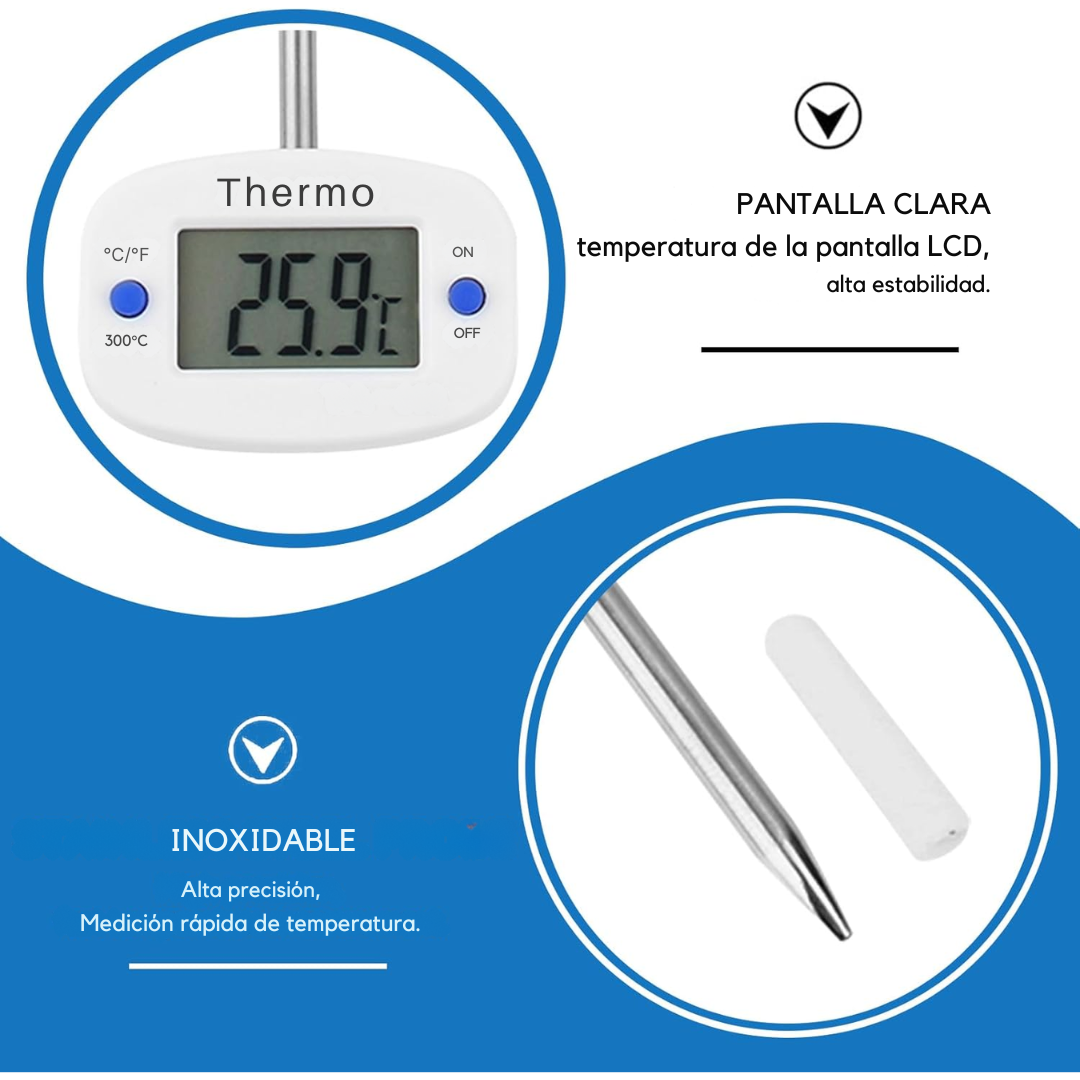 Termómetro Digital de Cocina Giratorio 180° Medidor de Temperatura TA-288
