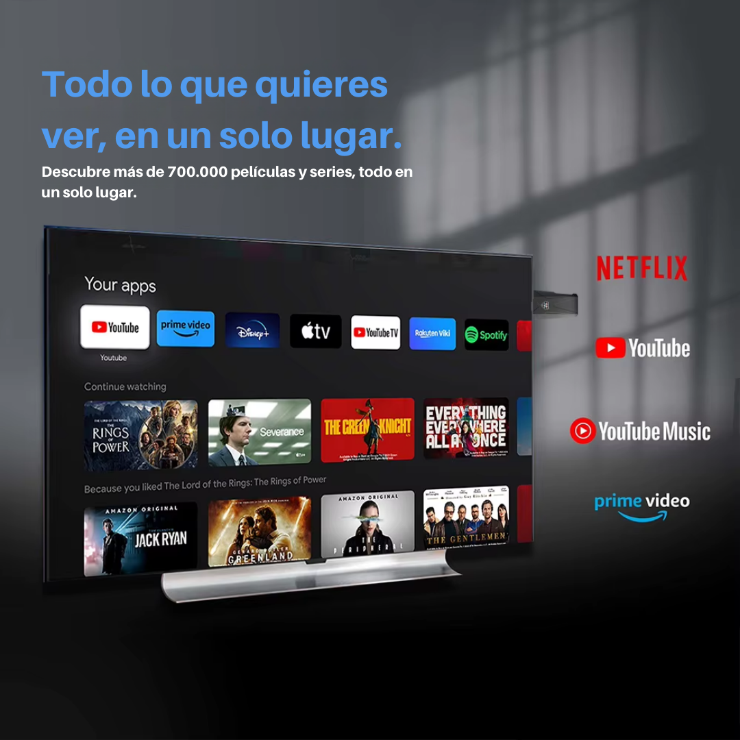 TV Stick Android 4K Ultra HD 4GB RAM 64GB