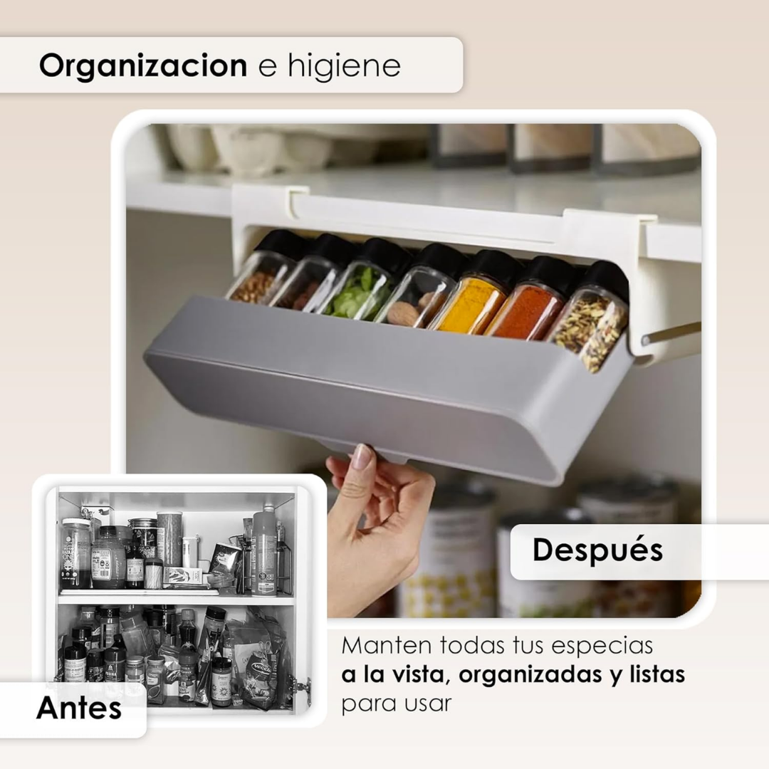 Organizador Plegable de Especies x6 Condimenteros Plástico