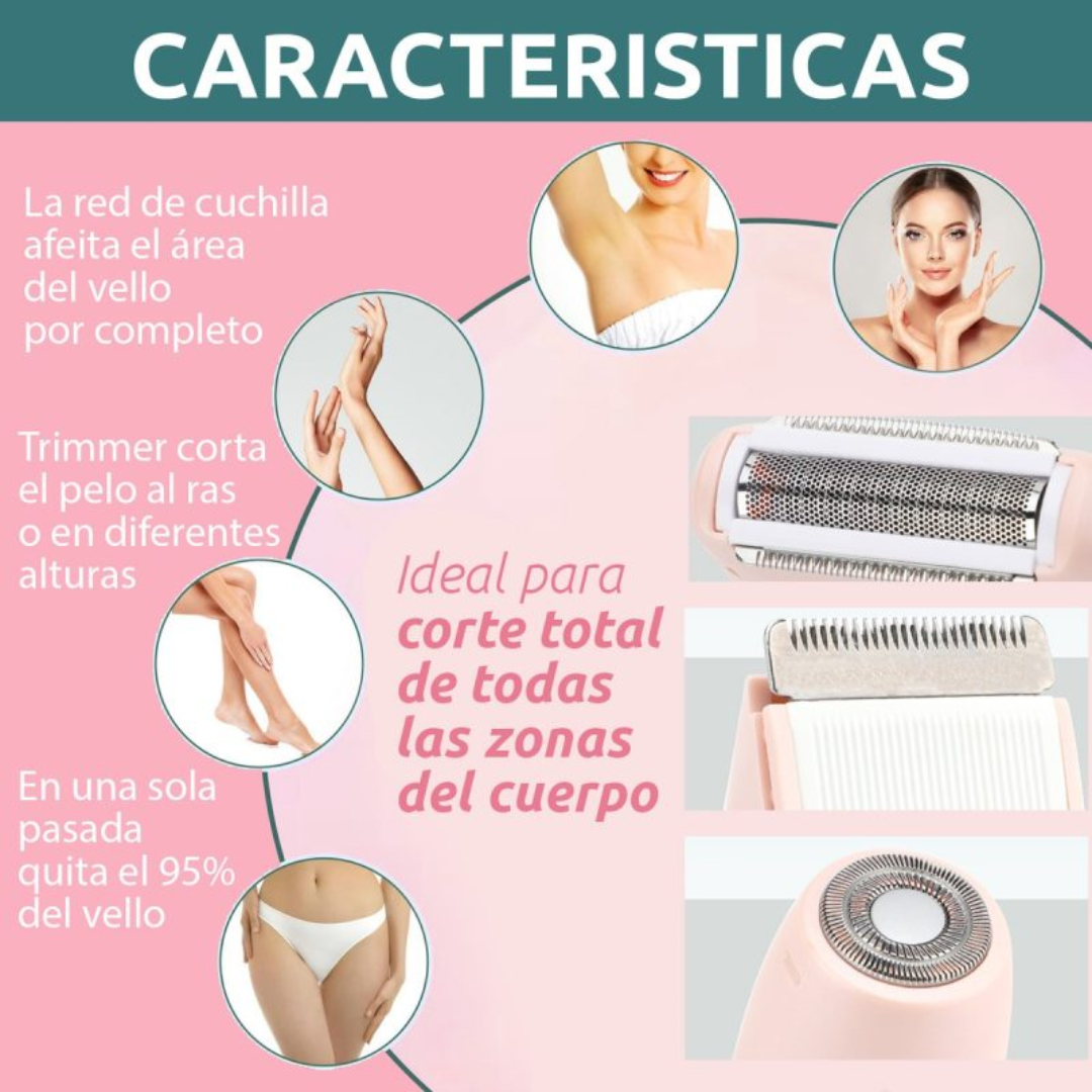 Máquina de Afeitar VGR Eéctrica 3 en 1 para Mujer V-735