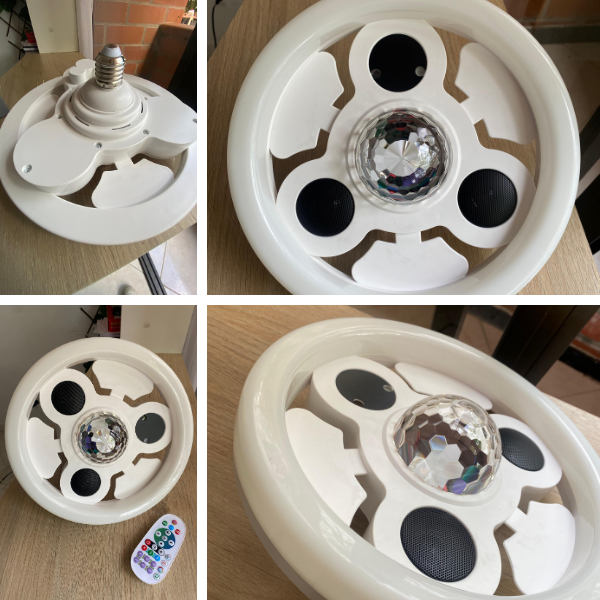 Bombillo Parlante Discoteca Audio rítmico Bluetooth RGB
