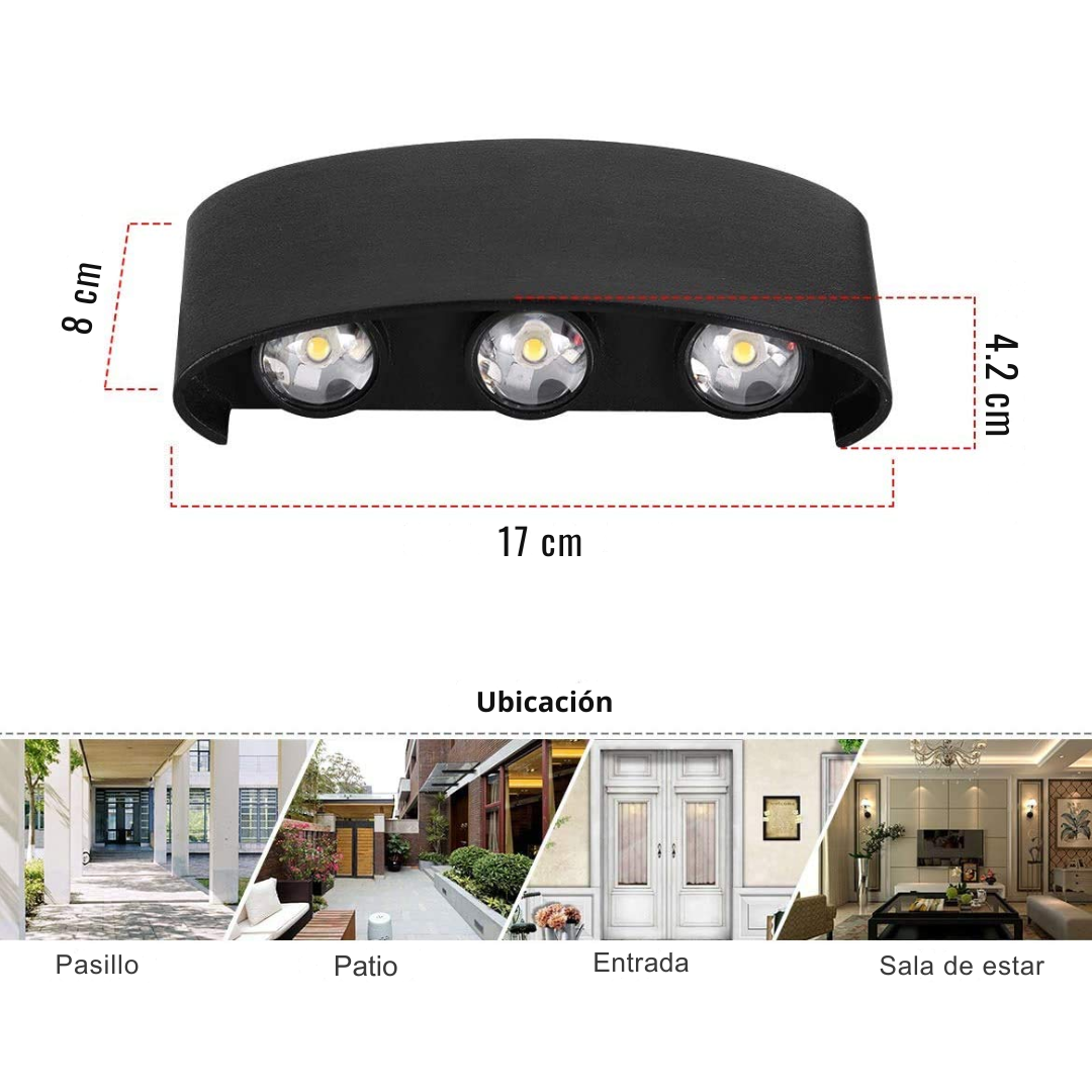 Lámpara De Pared Decorativa Ojo De Lupa 6w