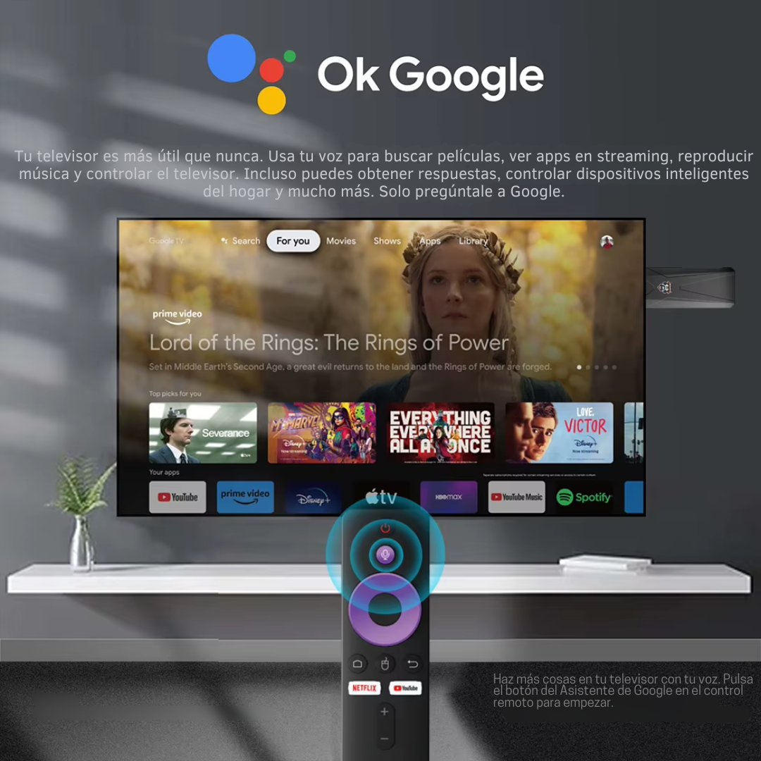 TV Stick Android 4K Ultra HD 4GB RAM 64GB
