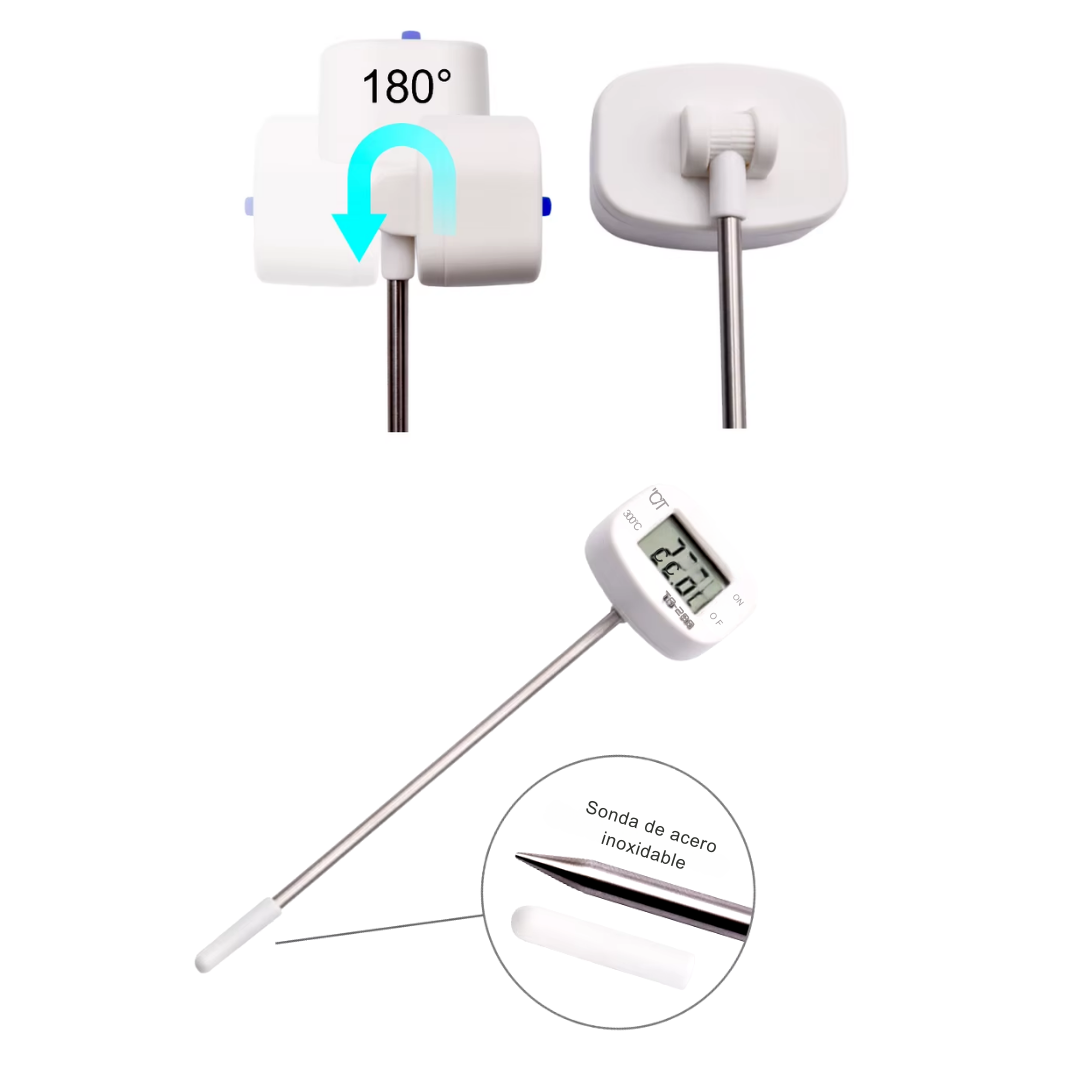 Termómetro Digital de Cocina Giratorio 180° Medidor de Temperatura TA-288
