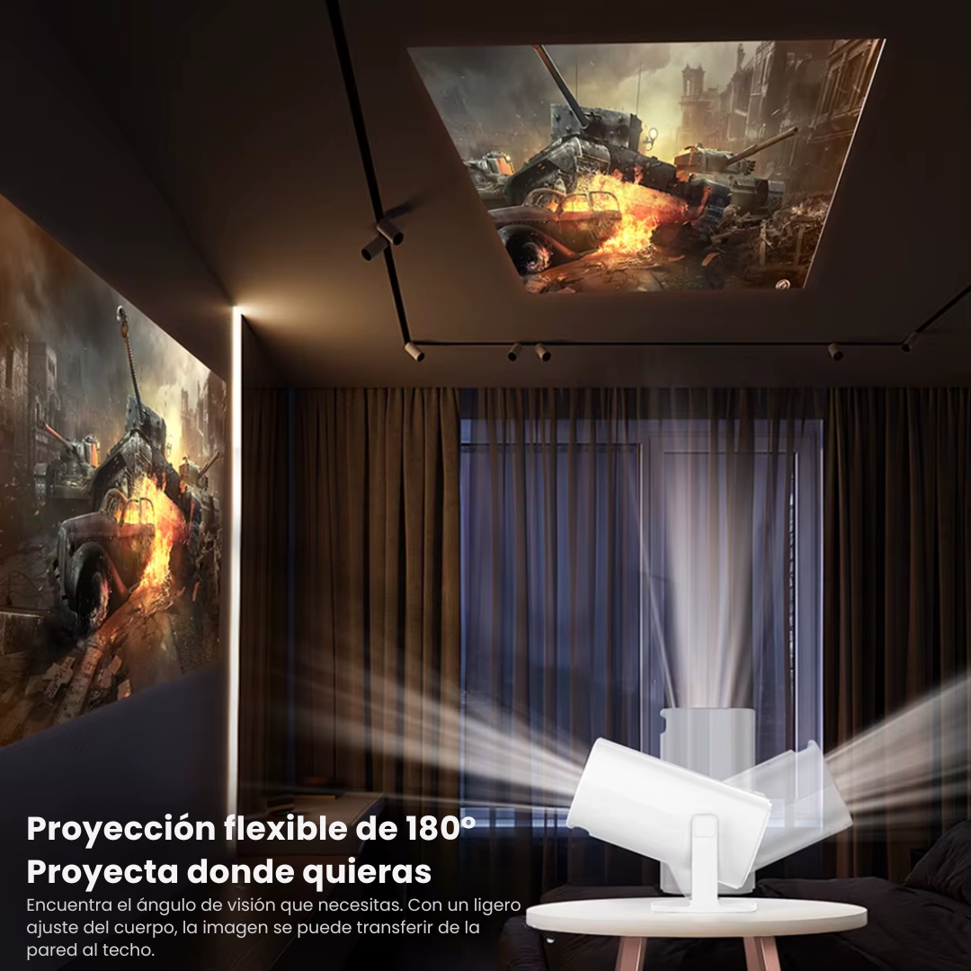 Proyector Portátil con Consola de Juegos y Controles