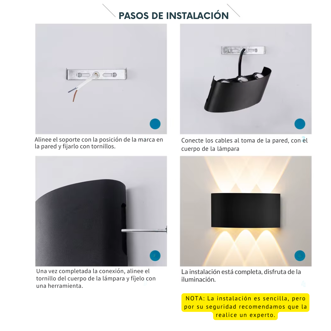 Lámpara De Pared Decorativa Ojo De Lupa 6w