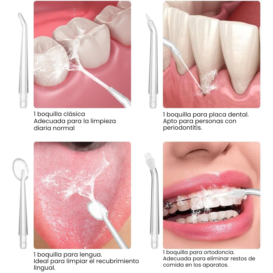 Irrigador Bucal Portátil Recargable Limpieza Dental