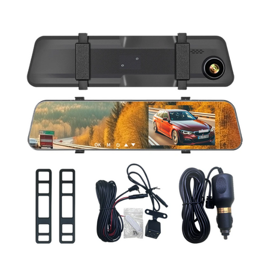 Espejo Retrovisor con Cámara Pantalla HD 1080 Carro Cámara Dual