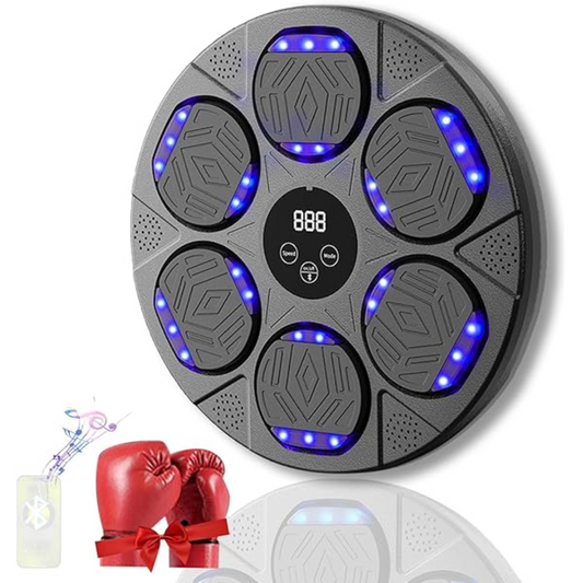 Tablero de Boxeo de Pared para Adultos Bluetooth + Guantes Gym