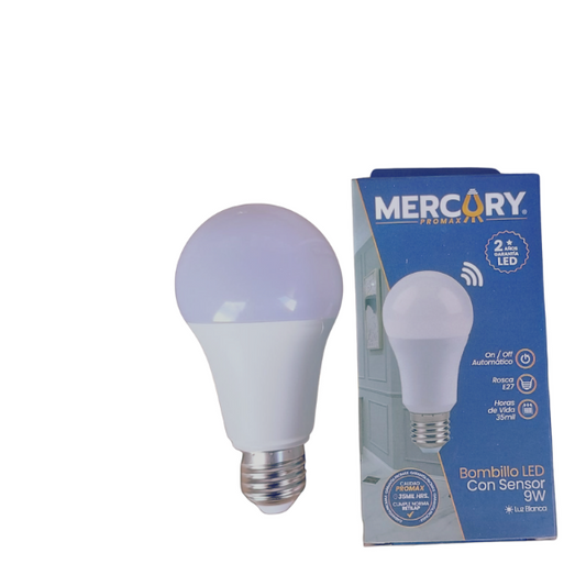 Bombillo Sensor de Movimiento 9w Led Luz Blanca