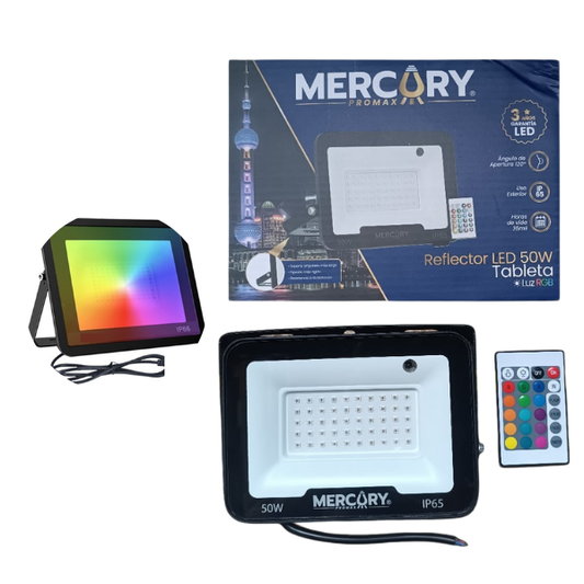 Reflector Led RGB 50w Control Multicolor