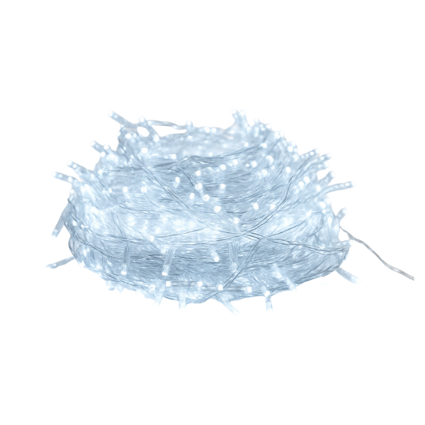 Extensión Luz LED Lineal Blanca 200 Luces 14 Metros Cable Transp REF 1441