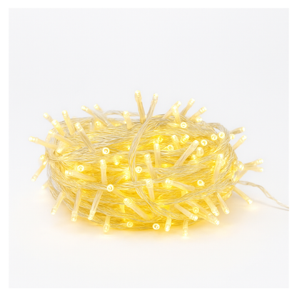 Extensión Luz LED Lineal Cálida 200 Luces 14 Metros Cable Transp REF 1440