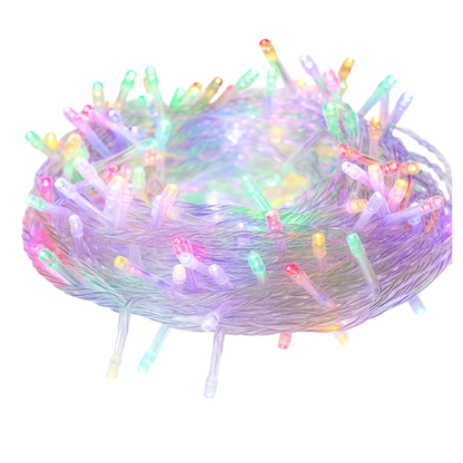 Extensión Luz LED Lineal Multicolor 200 Luces 14 Metros Cable Transp REF 1442