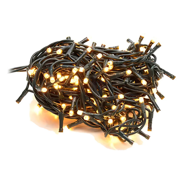 Extensión Luz LED Lineal Cálida 200 Luces 14 Metros Cable Verde 1450A
