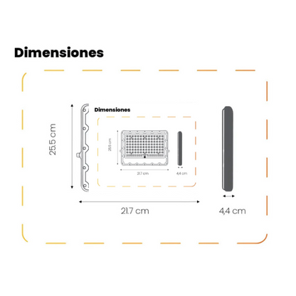 Reflector Solar LED 100w IP65 Luz Blanca Control Remoto