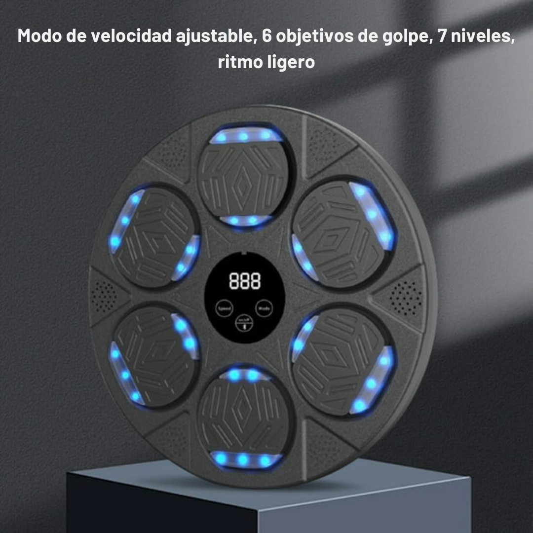 Tablero de Boxeo de Pared para Adultos Bluetooth + Guantes Gym