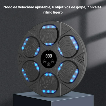 Tablero de Boxeo de Pared para Adultos Bluetooth + Guantes Gym