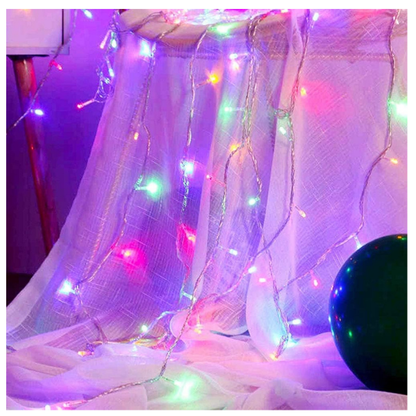 Extensión Luz LED Lineal Multicolor 200 Luces 14 Metros Cable Transp REF 1442