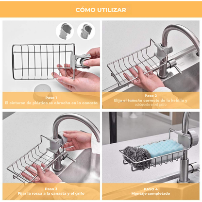 Soporte Escurridor de Cocina Lavaplatos Esponja M2408-24