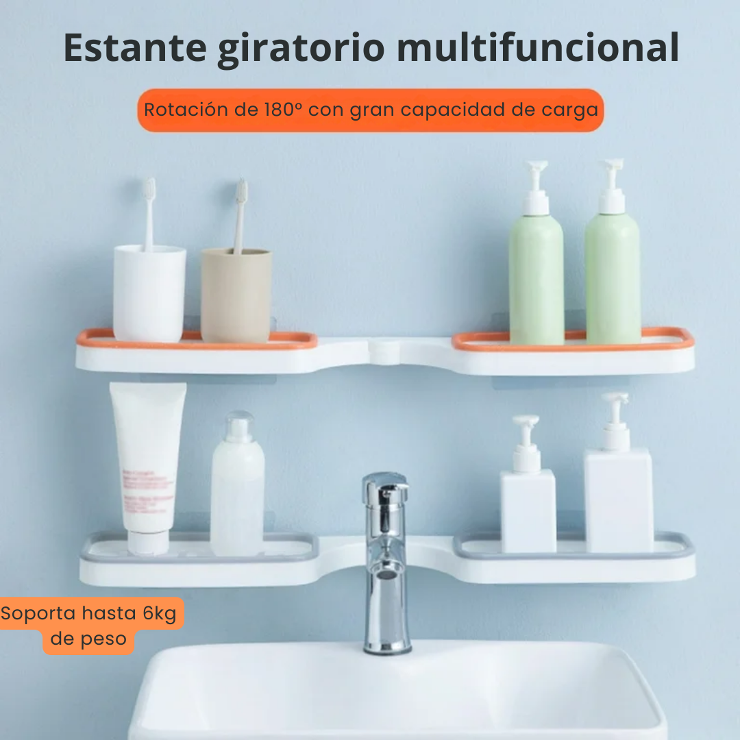 Estante Esquinero Giratorio Baño Organizador Accesorios