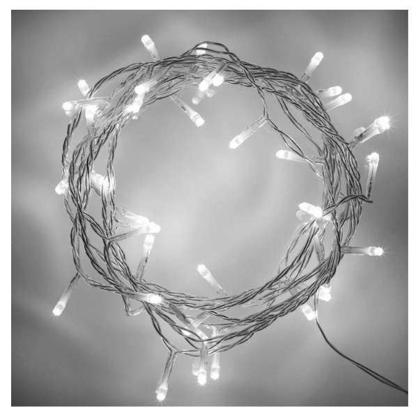 Extensión Luz LED Lineal Blanca 100 Luces 7 Metros Cable Transp