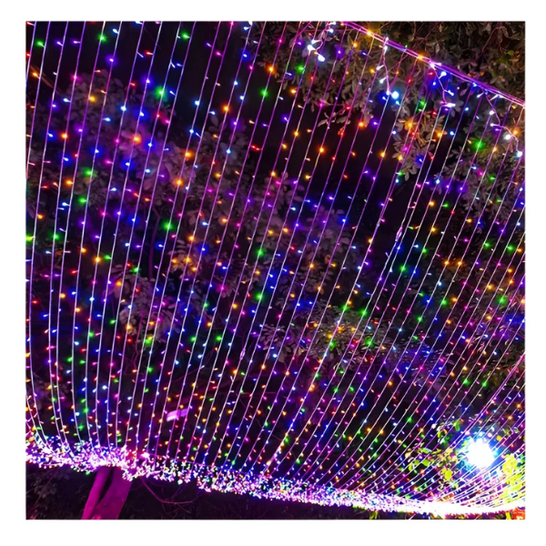 Extensión Luz LED Lineal Multicolor 200 Luces 14 Metros Cable Transp REF 1442