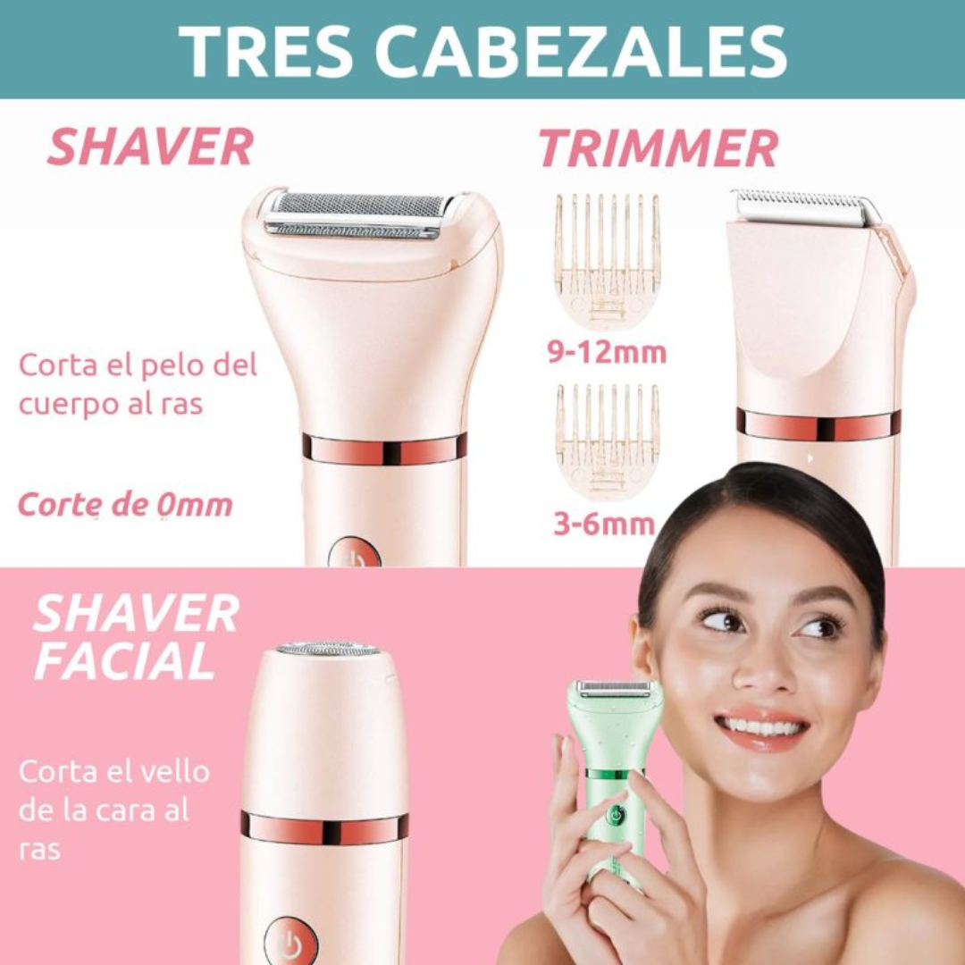 Máquina de Afeitar VGR Eéctrica 3 en 1 para Mujer V-735