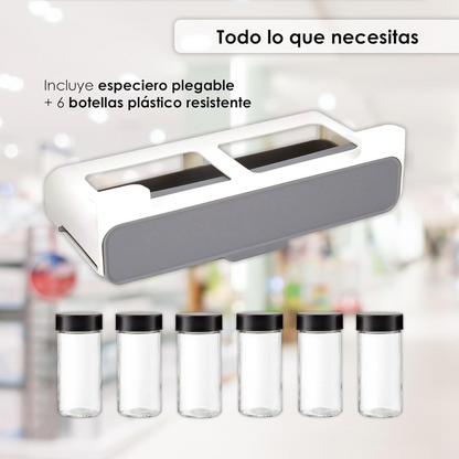 Organizador Plegable de Especies x6 Condimenteros Plástico