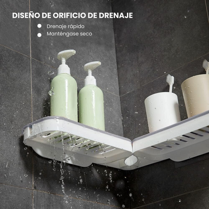 Estante Esquinero Giratorio Baño Organizador Accesorios