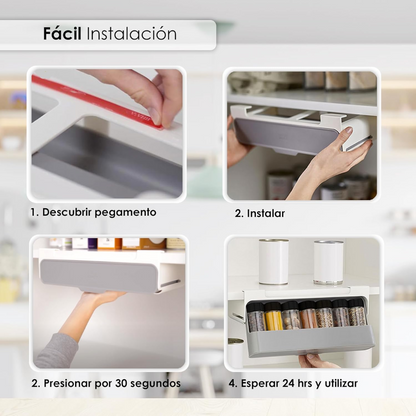 Organizador Plegable de Especies x6 Condimenteros Plástico
