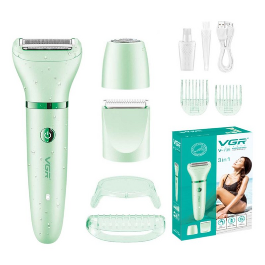 Máquina de Afeitar VGR Eéctrica 3 en 1 para Mujer V-735
