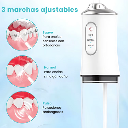 Irrigador Bucal Portátil Recargable Limpieza Dental